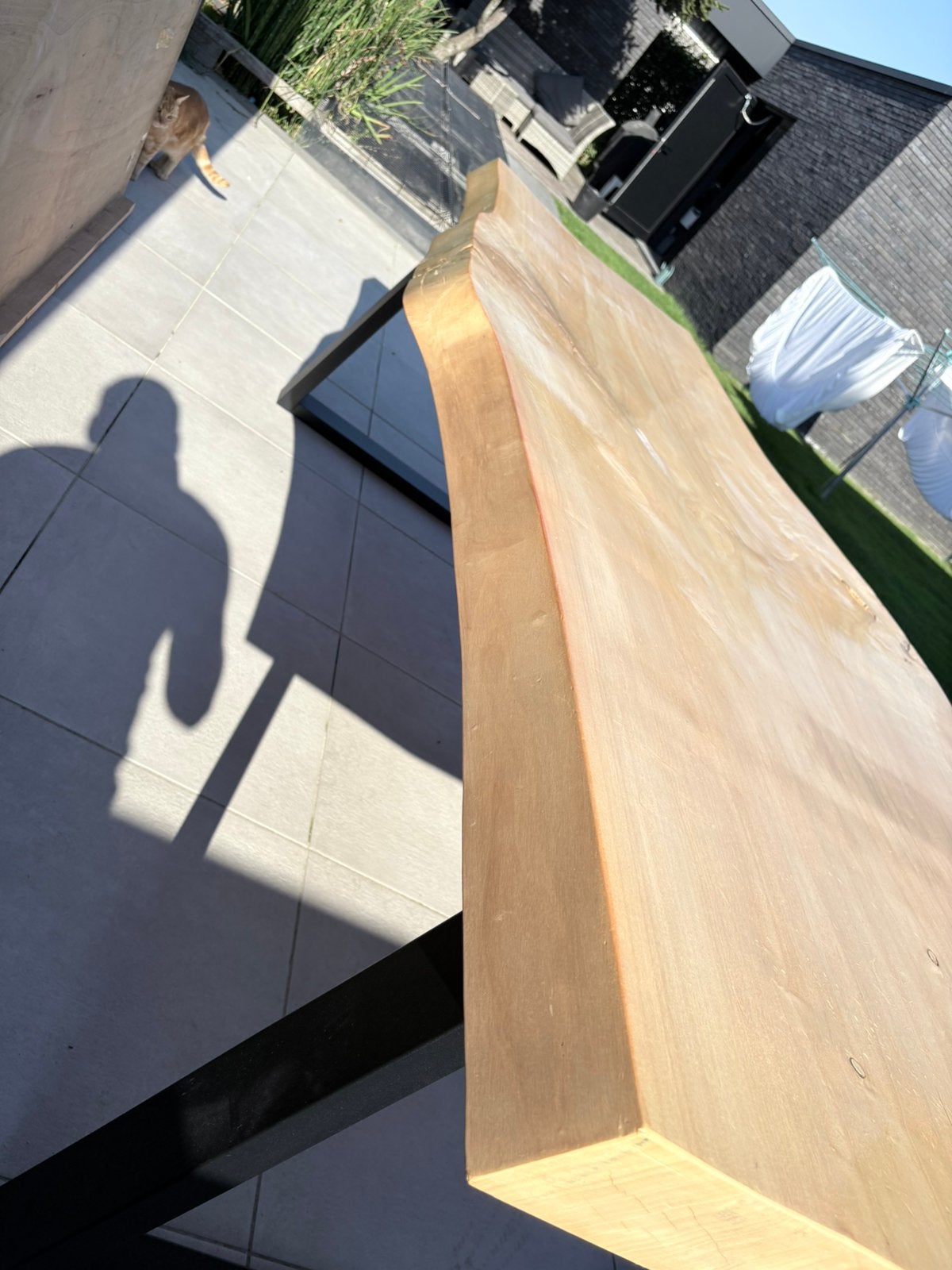 Boomstam tafel 9dik, Huis en Inrichting, Ophalen, Gebruikt, 200 cm of meer, 50 tot 100 cm