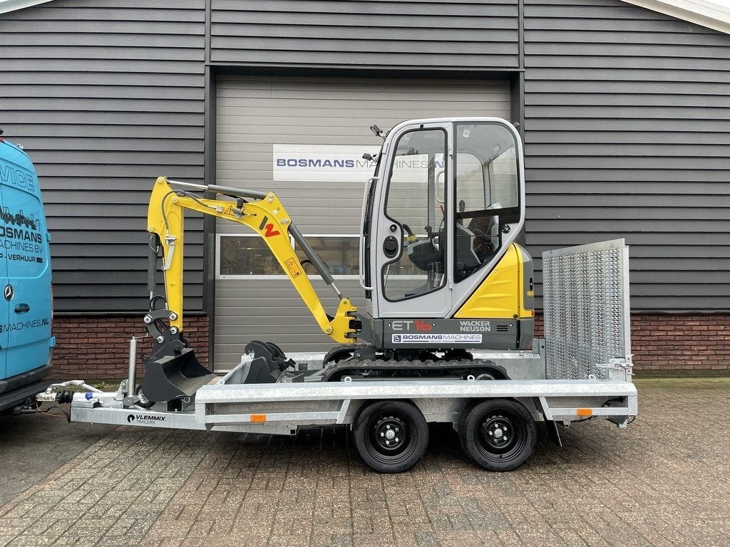 Neuson ET16 minigraver NIEUW + Vlemmix 2 asser €445 LEASE, Zakelijke goederen, Graafmachine