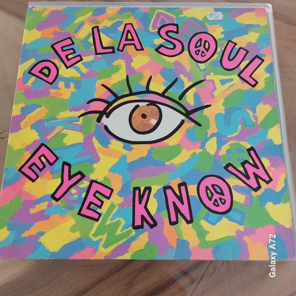 de la soul eye know 12 inch maxi, CD & DVD, Vinyles Singles, 12 pouces, Enlèvement ou Envoi, 1980 - 1989, Utilisé