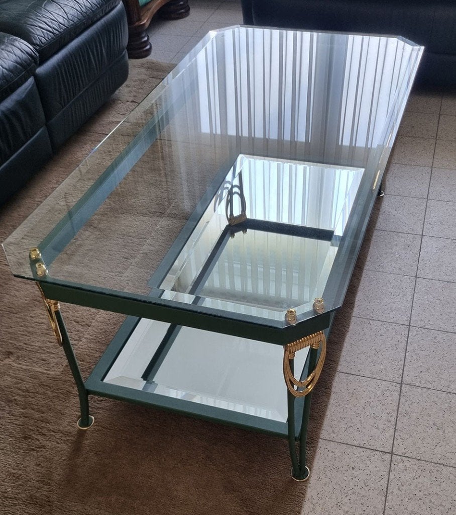 glazen salontafel, Ophalen, Gebruikt, 100 tot 150 cm, 50 tot 100 cm