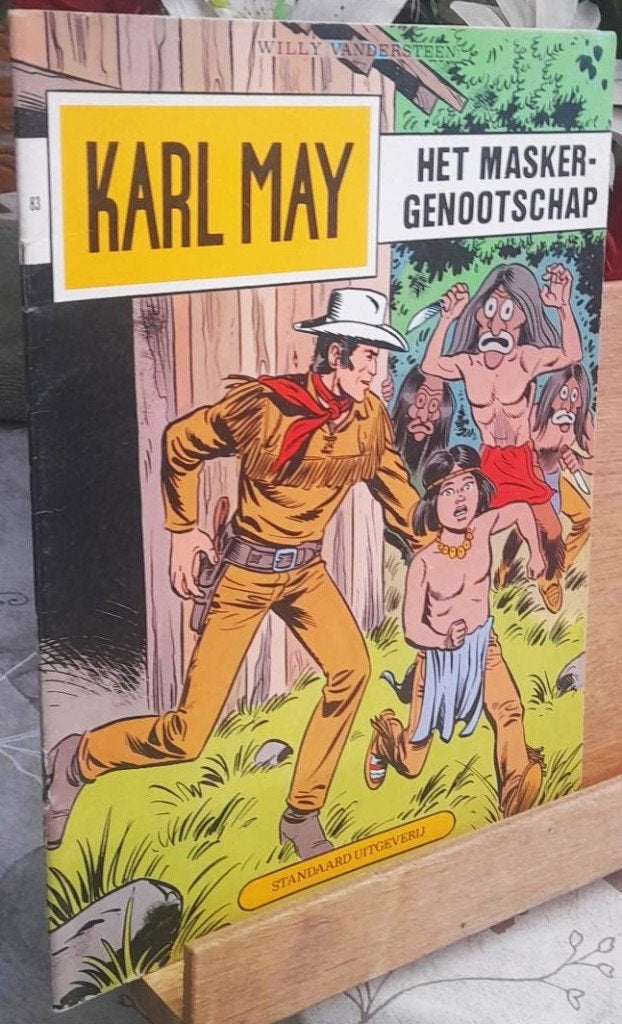 Karl May nr 83 Het masker genootschap ‘’ eerste   druk 1984, Boeken, Gelezen, Willy Vandersteen, Eén stripboek, Ophalen of Verzenden
