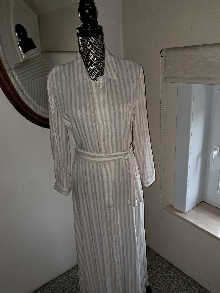 Mooi gestreept hemdkleedje, Taille 42/44 (L), Beige, Comme neuf, Enlèvement