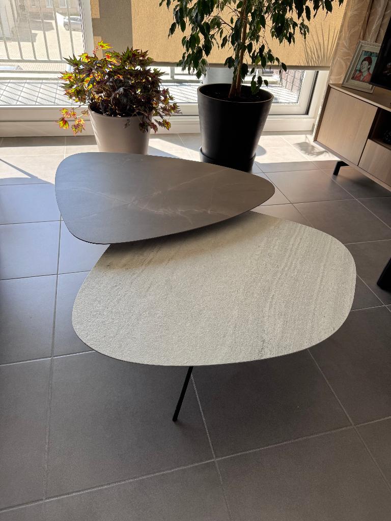 set salontafels Leolux, Ophalen, 50 tot 100 cm, Overige materialen, 50 tot 100 cm