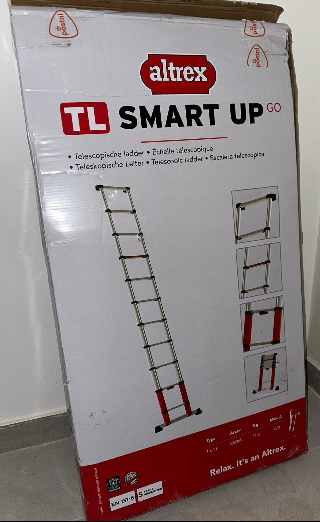 Echelle Altrex télescopique, Neuf, 2 à 4 mètres, Pliable ou rétractable/escamotable, Escalier
