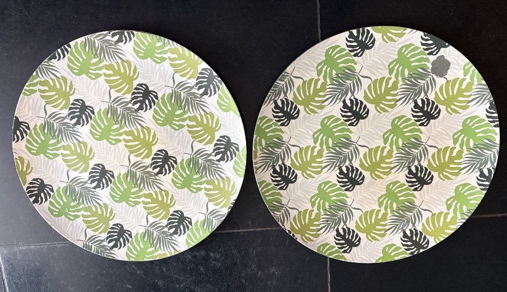 2 sous-assiettes - Green Nature Design, Enlèvement ou Envoi, Utilisé, Assiettes(s)