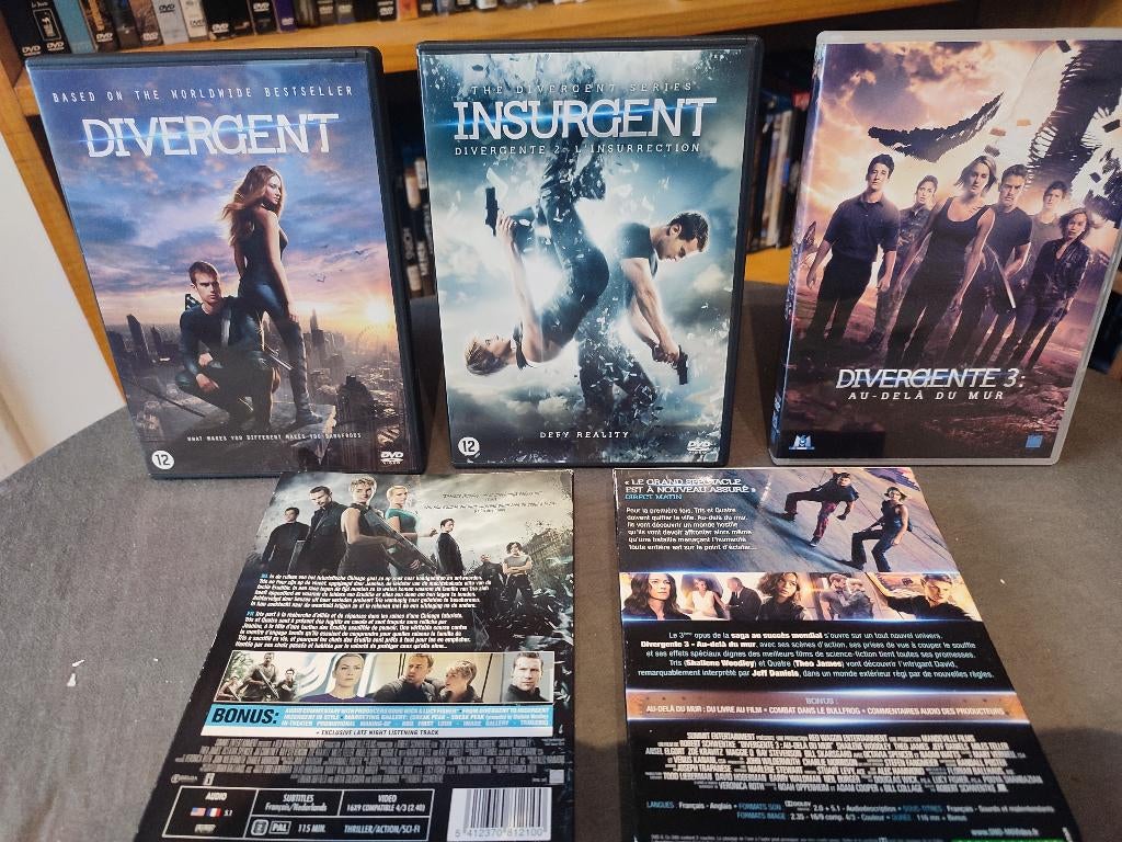 DIVERGENTE - Pack Intégrale DVD (3 films), Ophalen of Verzenden, Gebruikt, Science Fiction