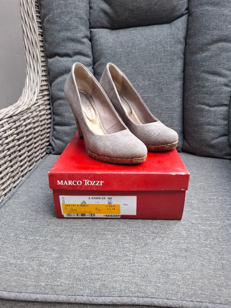 Bruine schoenen met hoge hakken maat 39, Kleding | Dames, Ophalen, Bruin, Marco Tozzi, Zo goed als nieuw