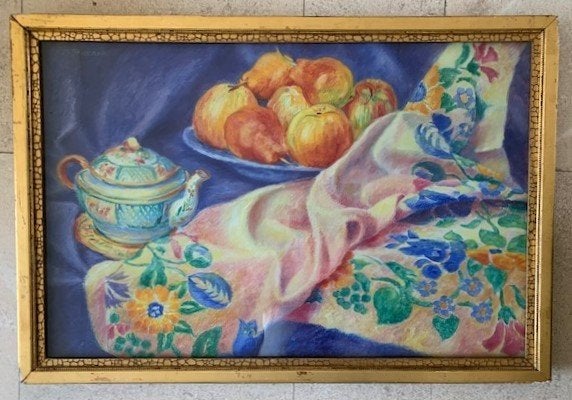 Nature morte aux couleurs du Jugendstil - Ed.STURM.20 1920), Enlèvement ou Envoi, Peinture à l'huile, Encadré, Réaliste