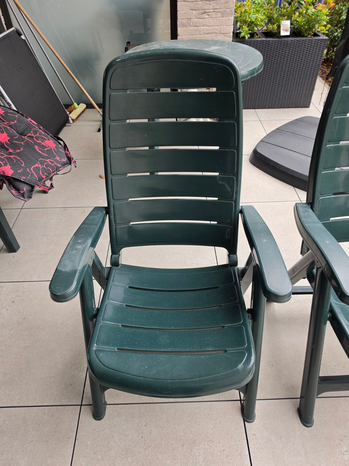 Twee Pvc verstelbare tuinstoelen, Tuin en Terras, Ophalen