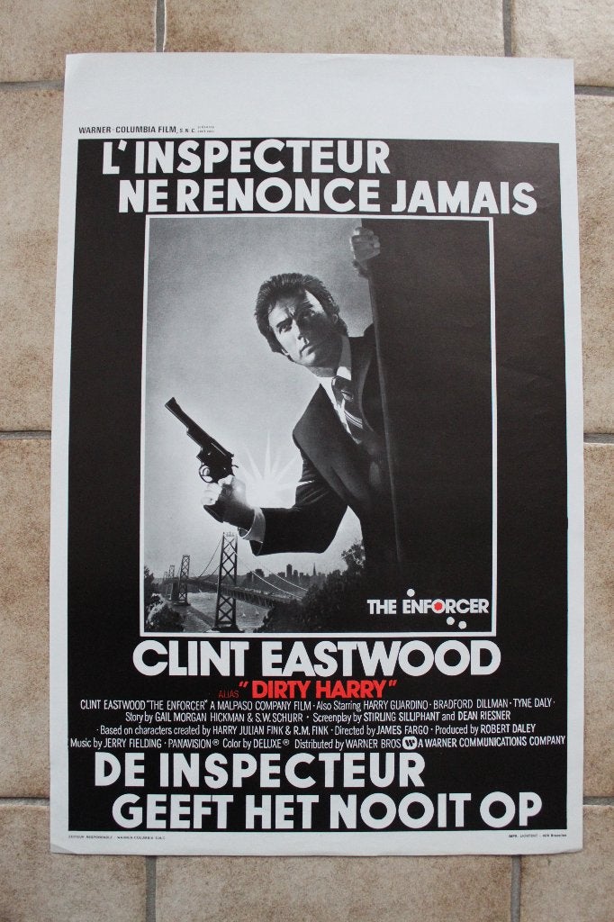 filmaffiche Clint Eastwood The Enforcer filmposter, Verzamelen, Rechthoekig Staand, Ophalen of Verzenden, Zo goed als nieuw, A1 t/m A3
