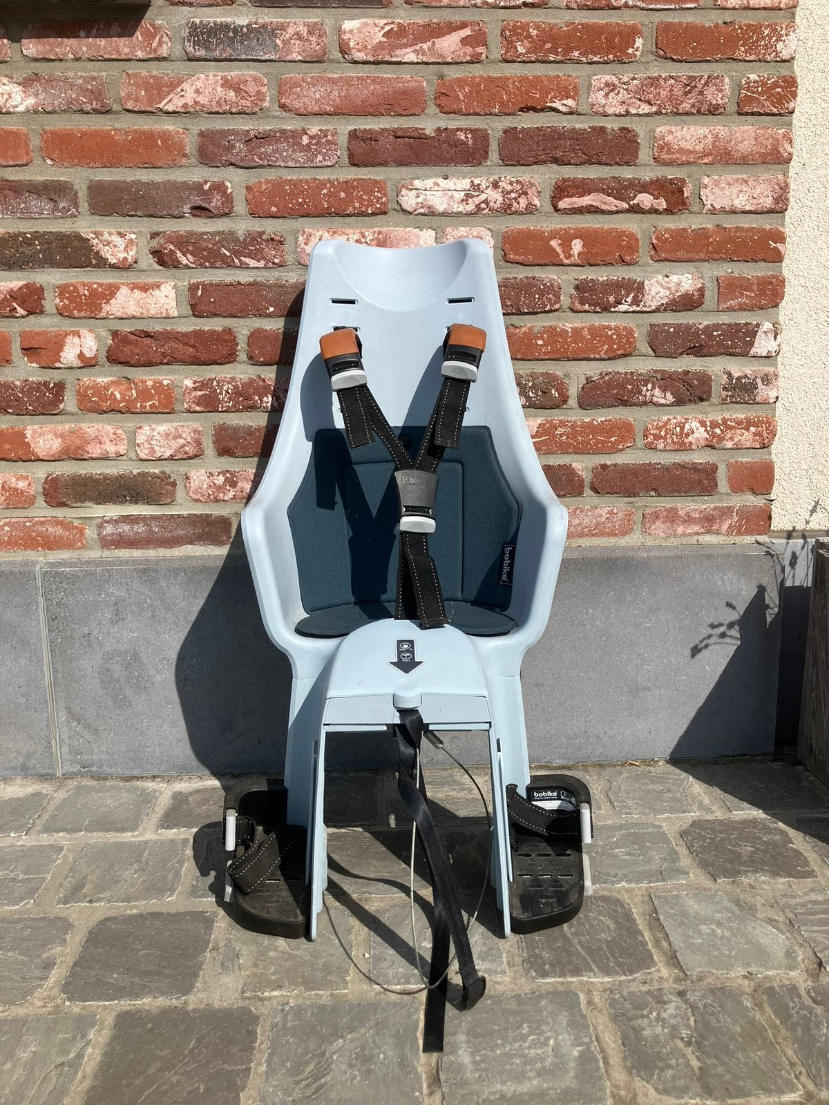 Bobike Exclusive Mini fietsstoeltje vooraan bruin/wit, Ophalen, Zo goed als nieuw