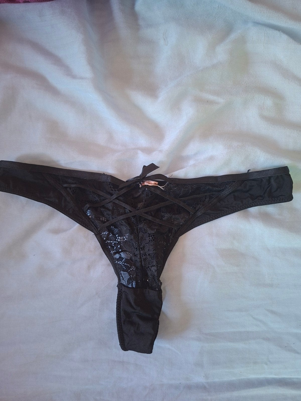Zwarte string, Kleding | Dames, Ondergoed en Lingerie, Verzenden, String
