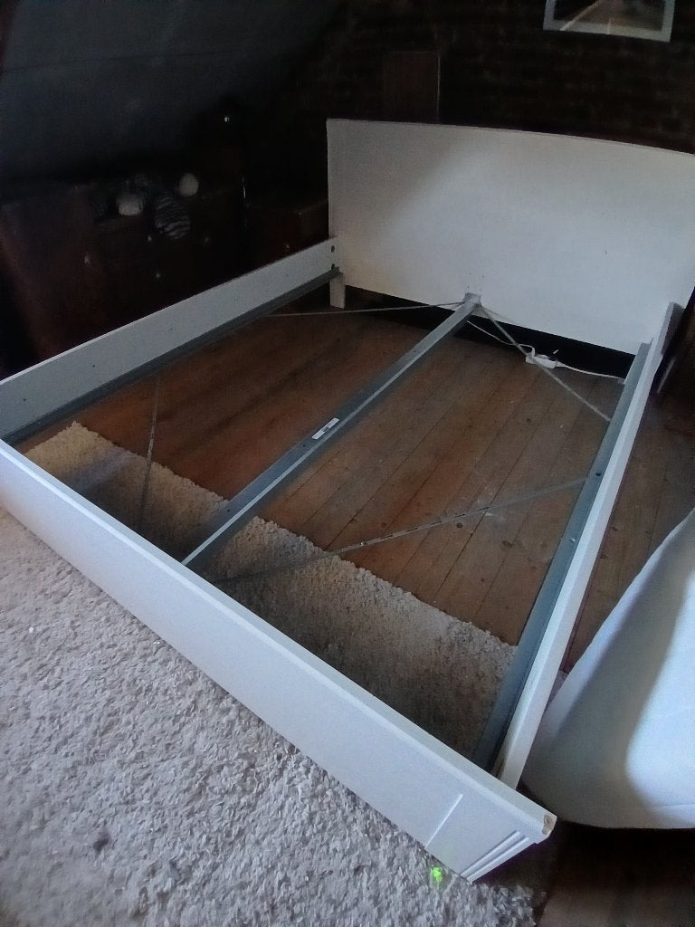Tweepersoonsbed (met lades) Brusali, Ophalen, Gebruikt, Tweepersoons, 160 cm