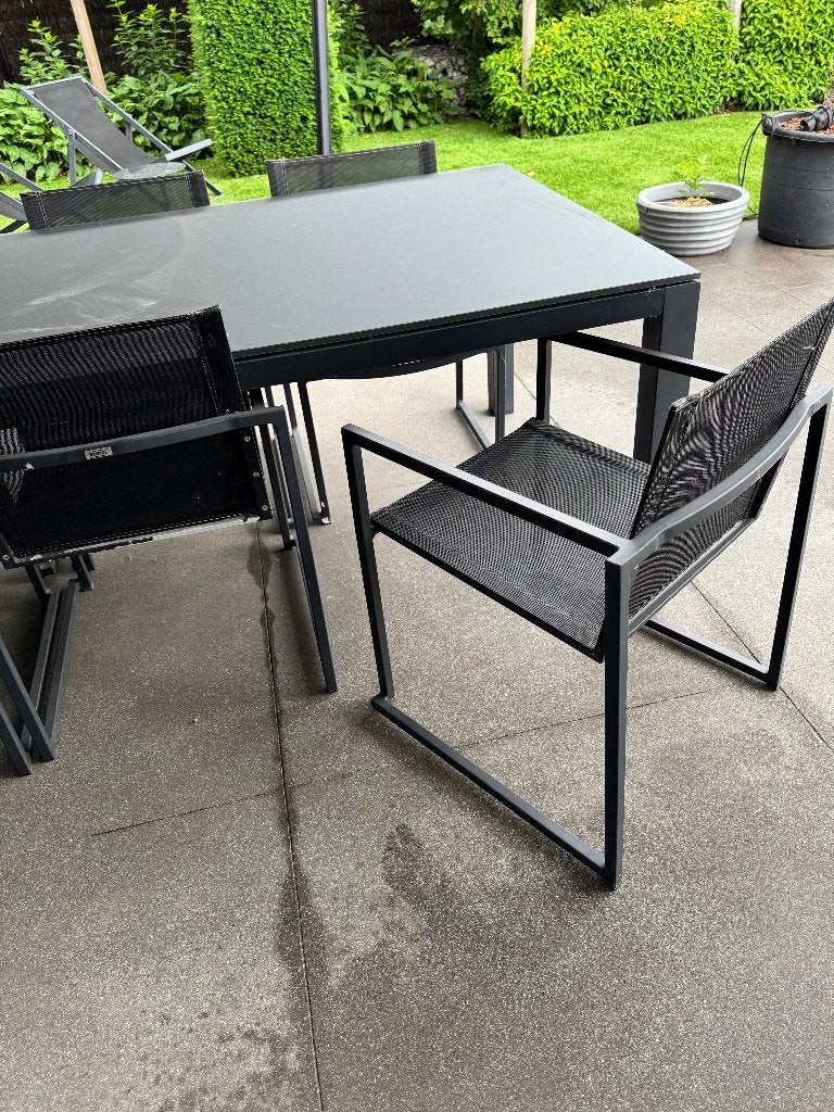 Tuinset 8 pers, Tuin en Terras, Ophalen, Gebruikt, Aluminium, 8 zitplaatsen