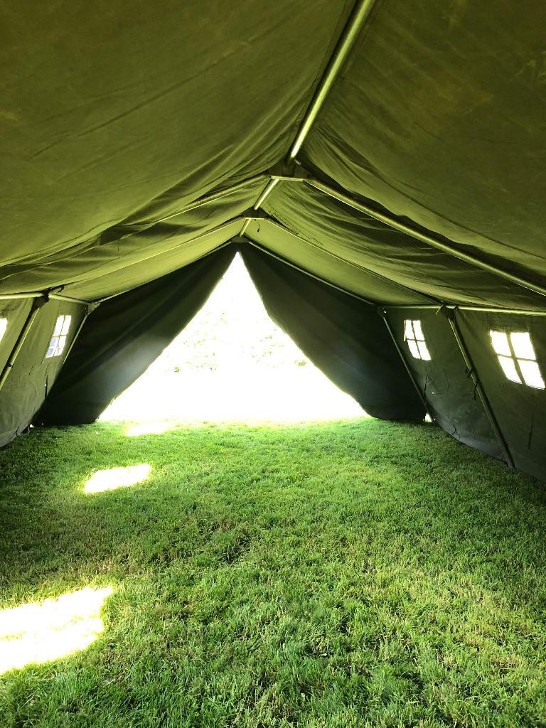 Legertent 5x10, Caravans en Kamperen, Ophalen, Zo goed als nieuw, Meer dan 6