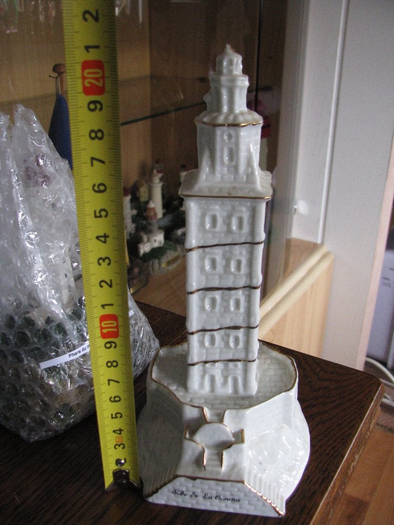 vuurtoren beeldje Spanje - Torre Hercules wit, Ophalen of Verzenden, Zo goed als nieuw, Overige typen