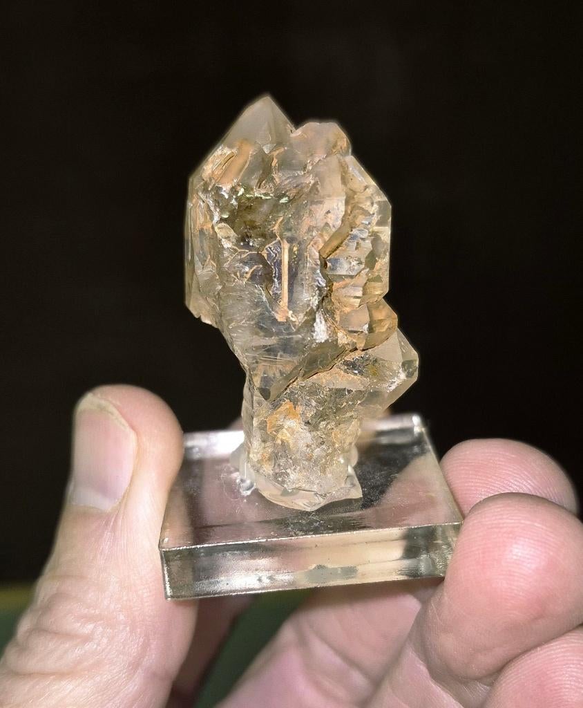 Kwarts scepter geest en fluorescerend (Petroleum Quartz), Ophalen of Verzenden, Mineraal