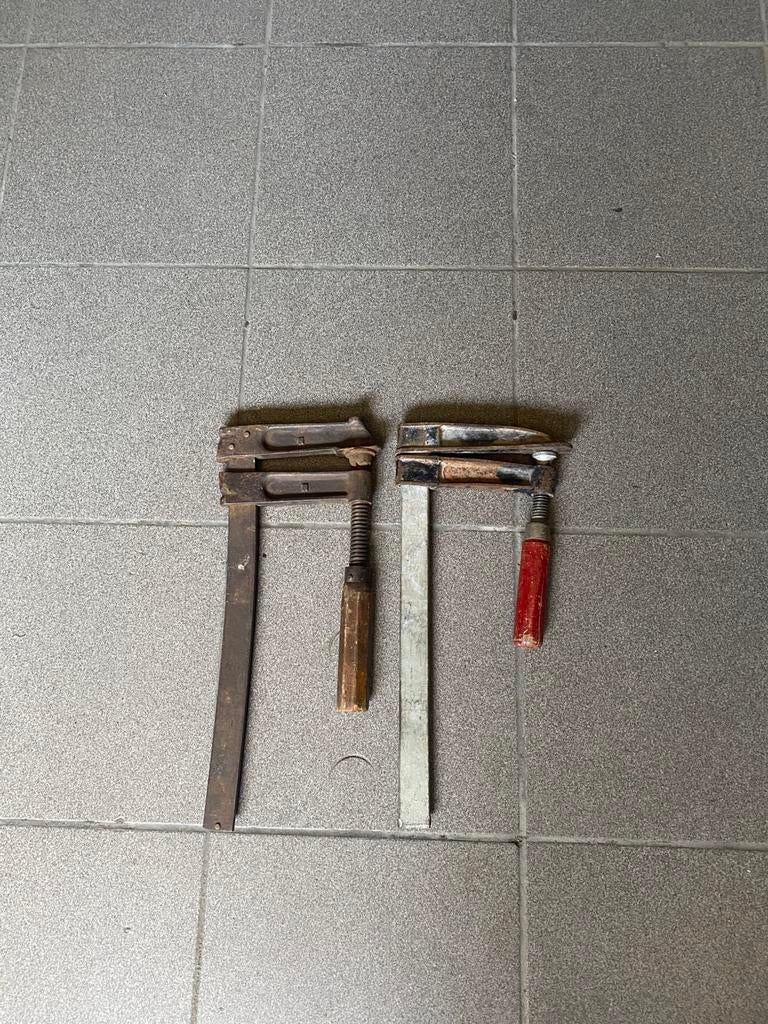 2 grote lijmklemmen / sergeanten, Doe-het-zelf en Bouw, Ophalen of Verzenden, Zo goed als nieuw