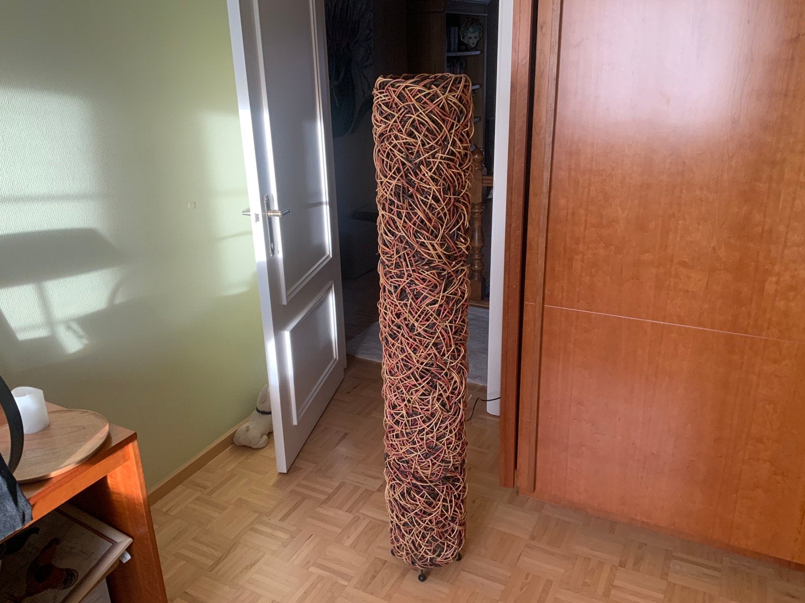 Staanlamp uit riet, Huis en Inrichting, Ophalen, Zo goed als nieuw