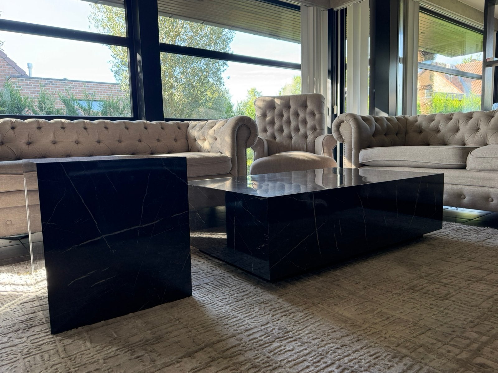 2 table basse (Westwing) 300 euro, Enlèvement, Utilisé