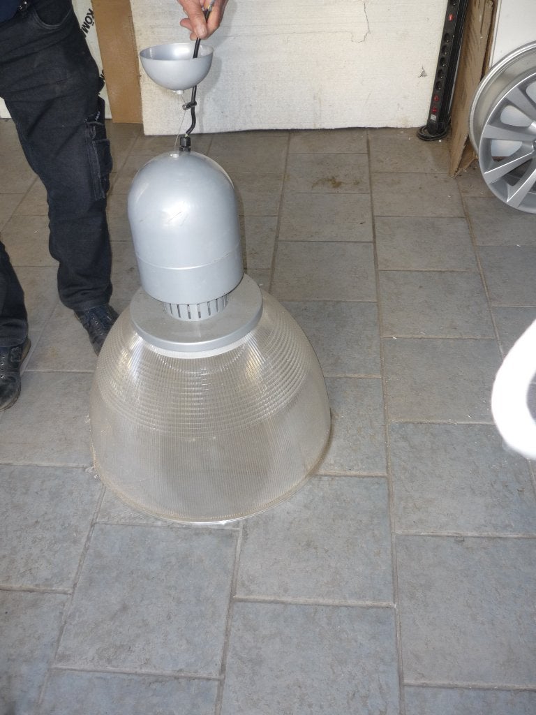 Lampe suspendue industrielle - vintage, Enlèvement, Utilisé, Synthétique