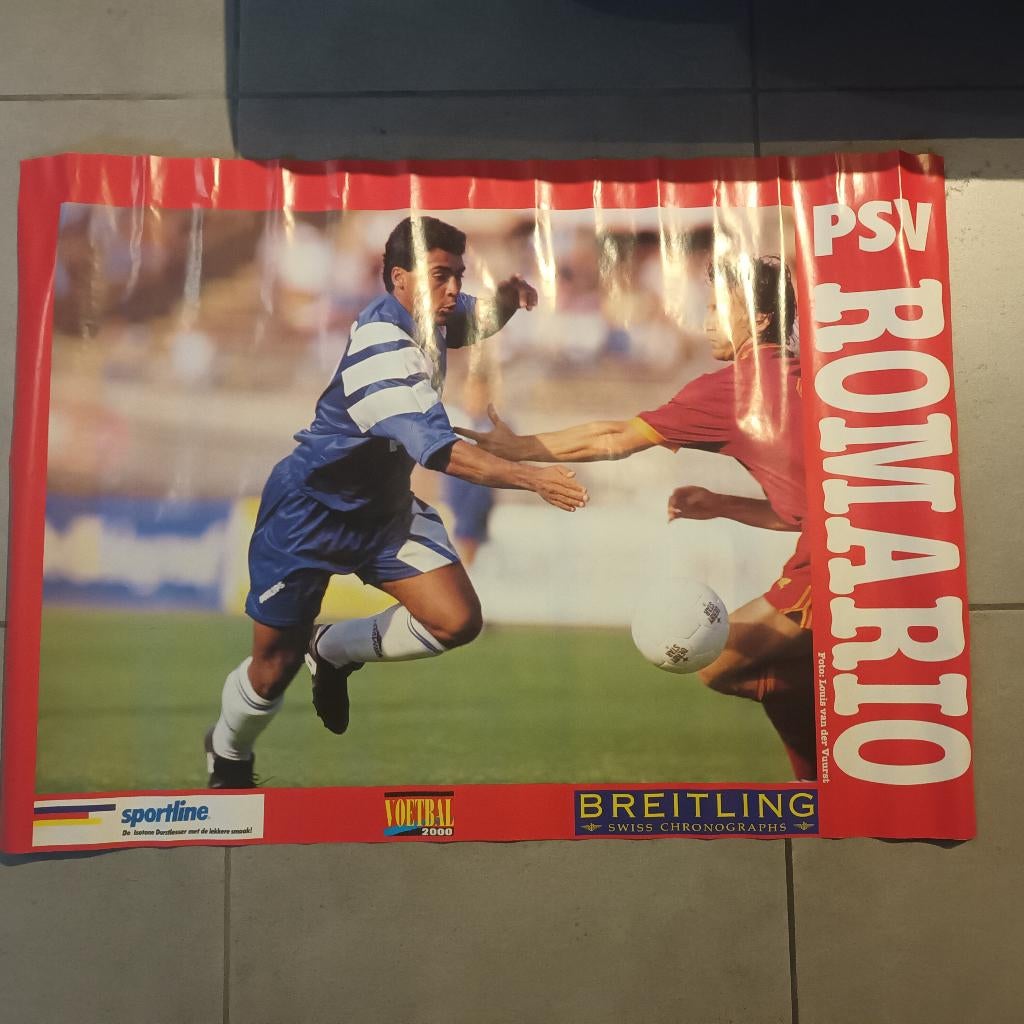 Poster Romario PSV/Anderlecht 92/93, Verzamelen, Ophalen of Verzenden, Gebruikt