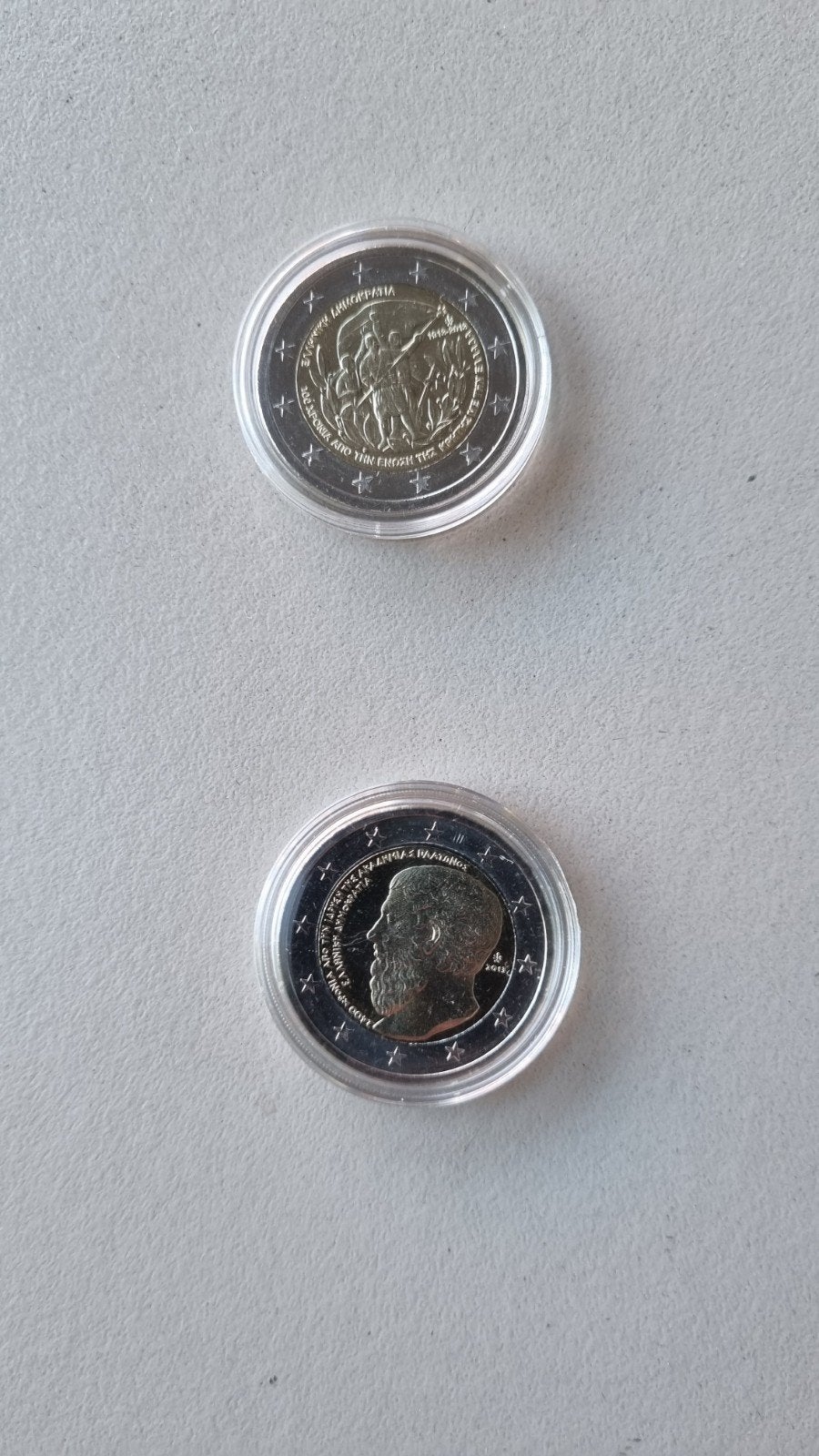 twee Griekse munten, Timbres & Monnaies, Enlèvement, Grèce