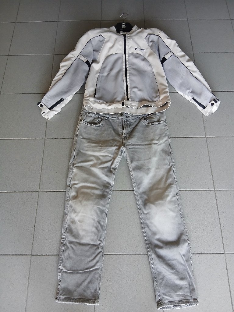 RICHA jeans en Doorwaai jas, Ophalen, Broek | textiel, RICHA