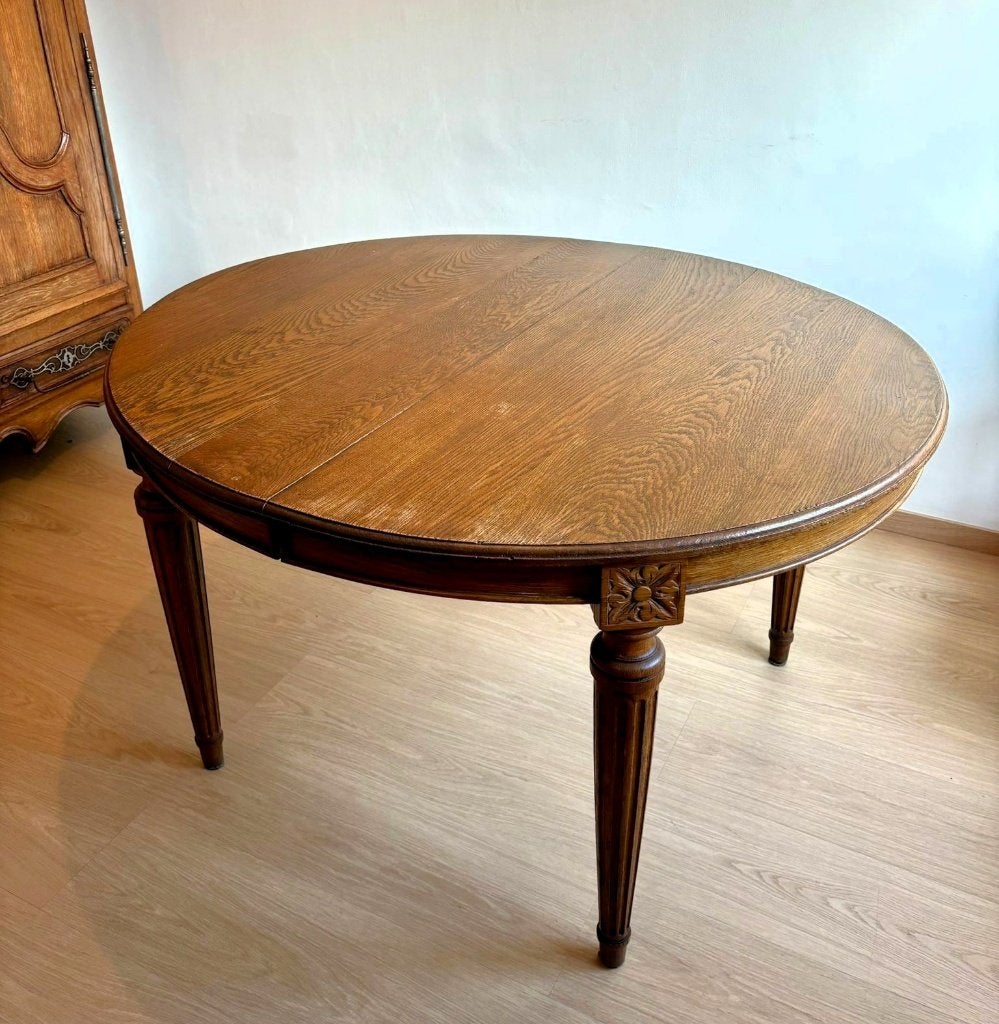 Uitschuifbare ovale tafel (verlengstukken) — Louis XVI-stijl, Antiek en Kunst, Ophalen