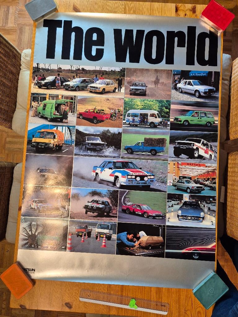 2-delige Dealerposter Datsun, Ophalen, Zo goed als nieuw