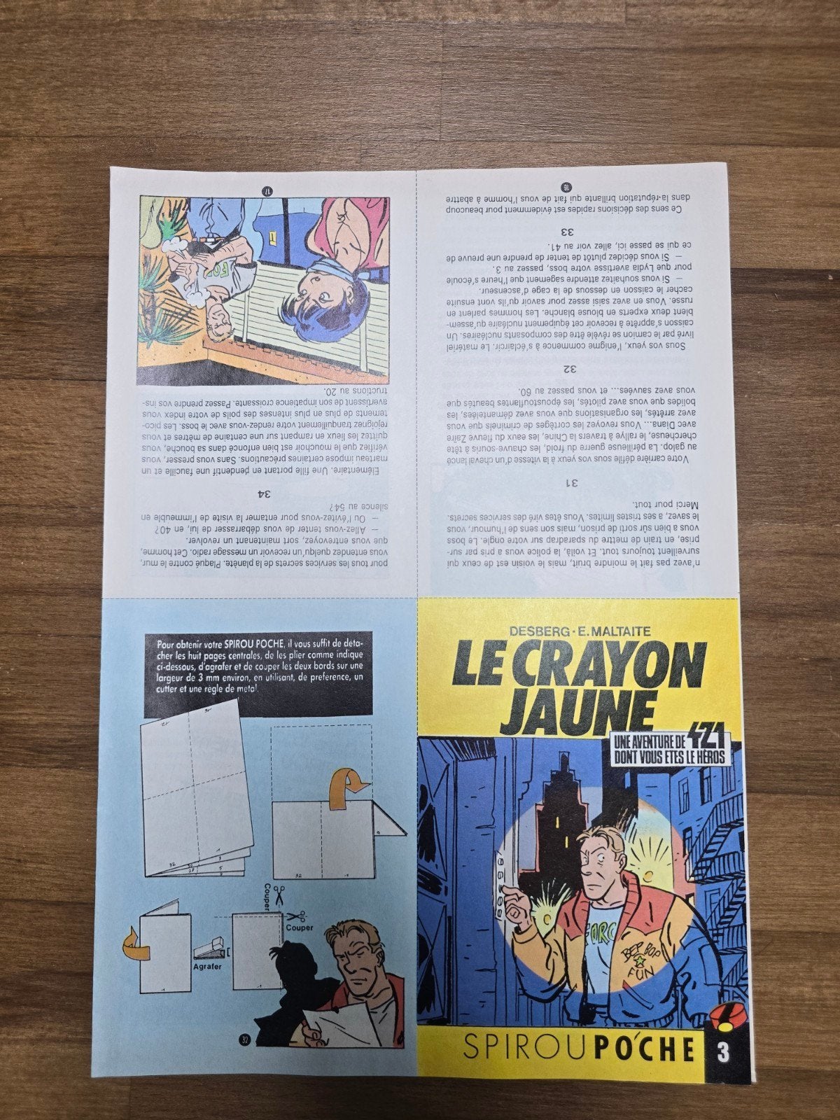 Spirou Poche n3 Le Crayon jaune – 1988 – Desberg Maltaite, Livres, Enlèvement ou Envoi, Journal