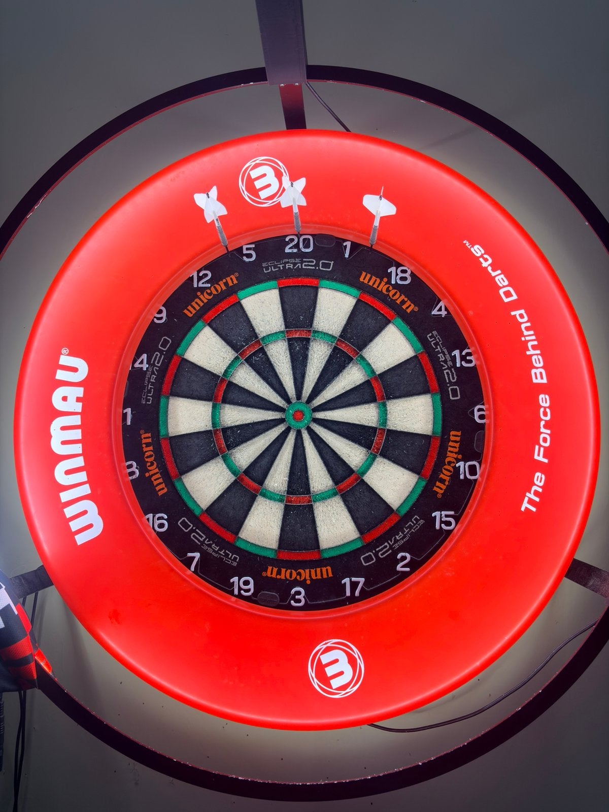 Winmau Blade-style red dartboard surround, Ophalen of Verzenden, Zo goed als nieuw, Overige typen