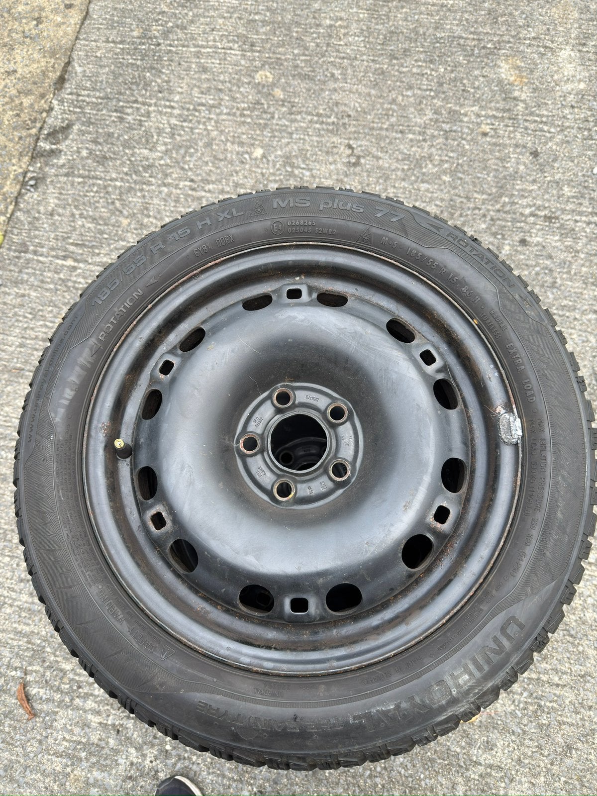 4 pneus hiver Uniroyal MS Plus 77 – 185/55 R15 – jantes, 15 pouces, Pneus hiver, 185 mm, Pneu(s)