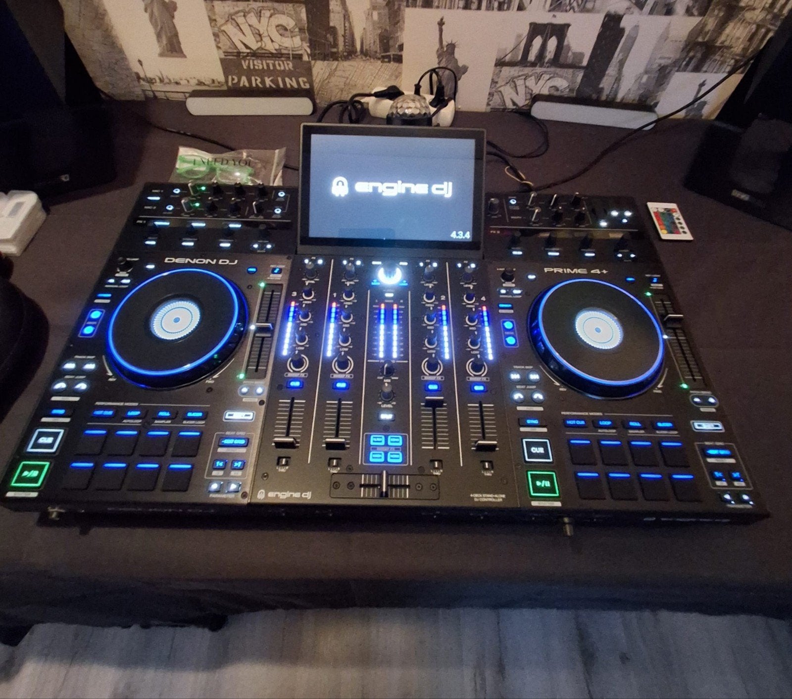 Denon Prime 4+,dustcover,flightcase in perfecte staat!, Musique & Instruments, Enlèvement, Denon