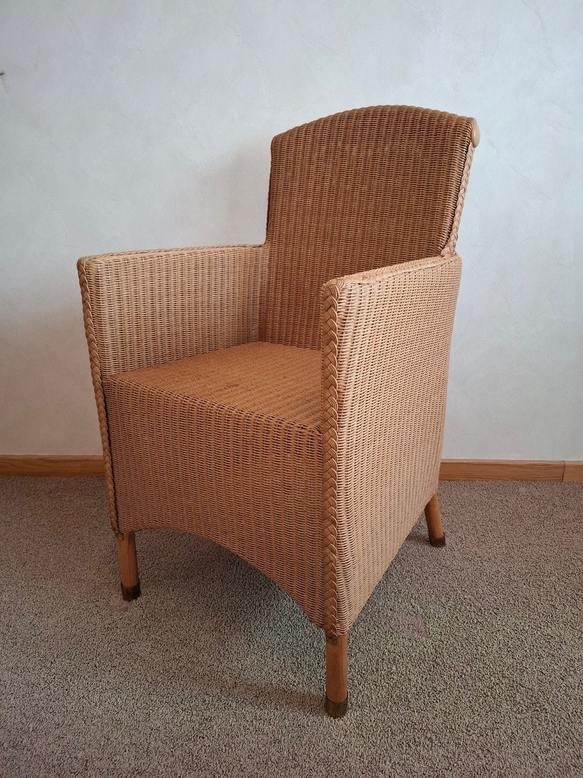 Rieten fauteuil, Lloyd Loom, steviger dan Rotan, kwaliteit, Enlèvement, Comme neuf, Osier ou Rotin