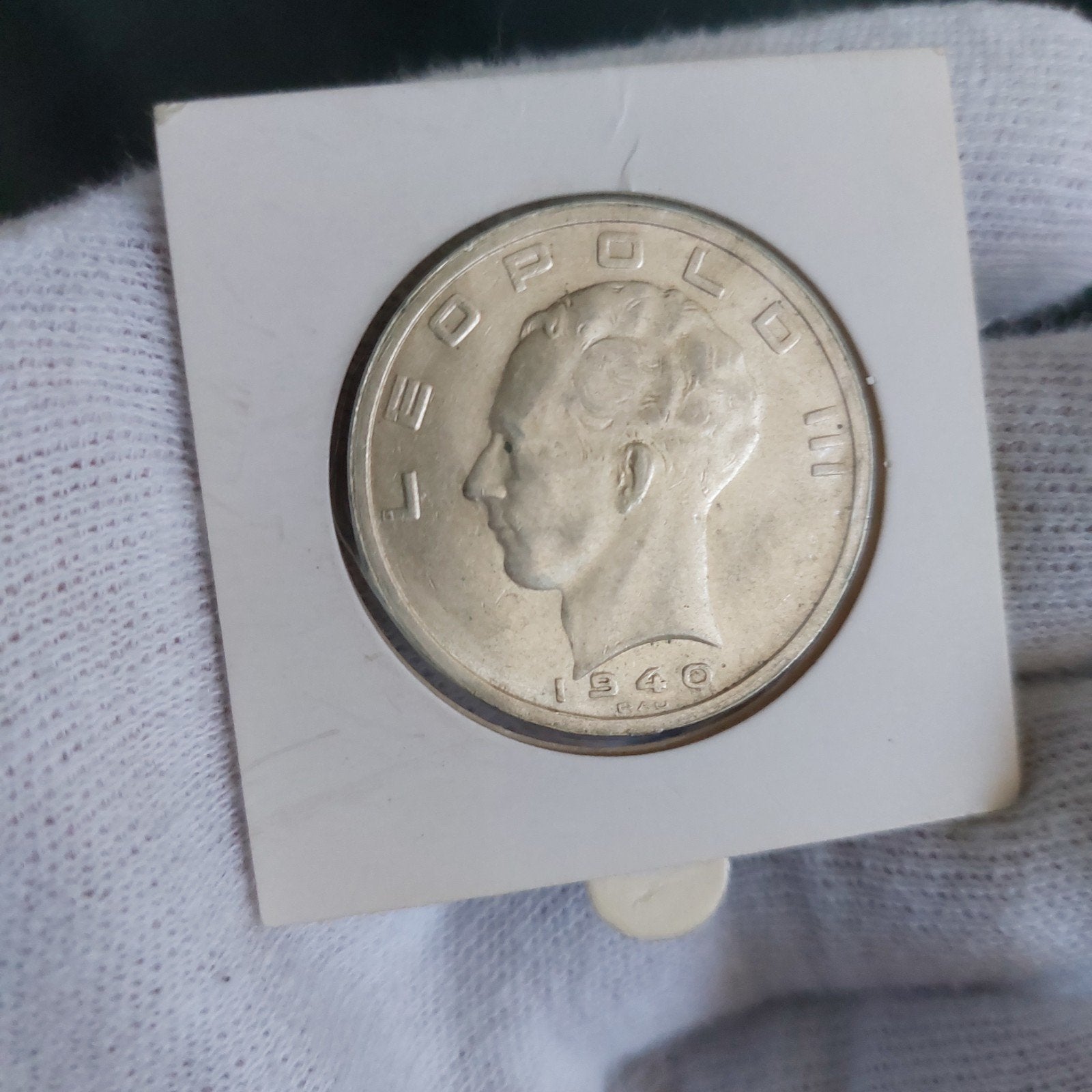Munt / België / Leopold III / 50 frank / 1940 FR / Positie A, Postzegels en Munten, Ophalen of Verzenden, Zilver, Losse munt, Zilver