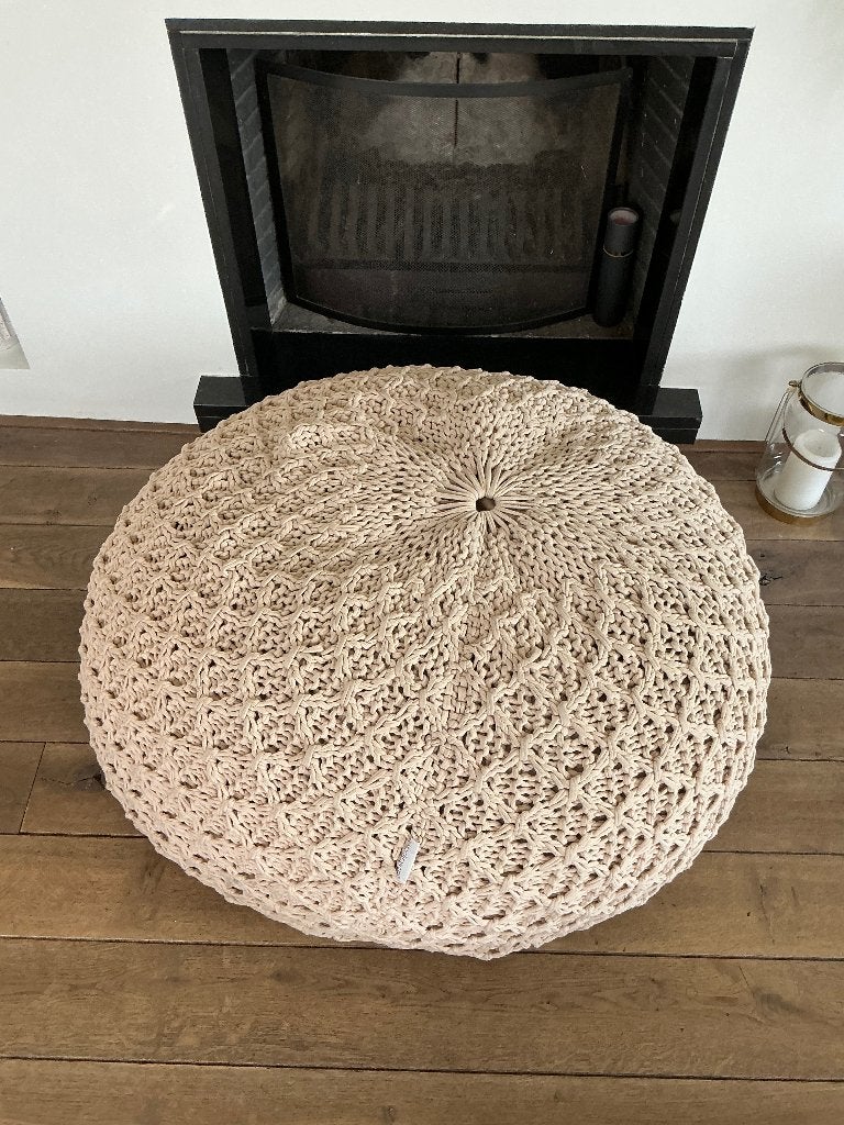 Pouf/Pouf Jardinico Design (luxe extérieur et intérieur), Maison & Meubles, Enlèvement, Utilisé, Beige, Pouf