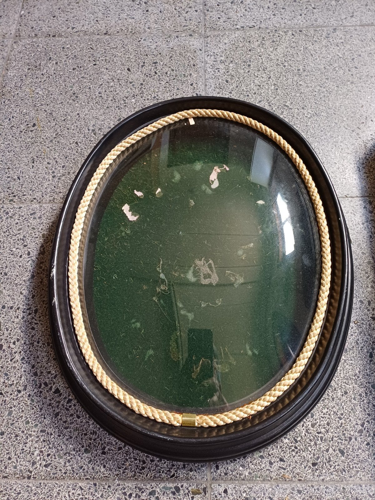 Cadre ovale ancien avec verre convexe, Antiquités & Art, Enlèvement