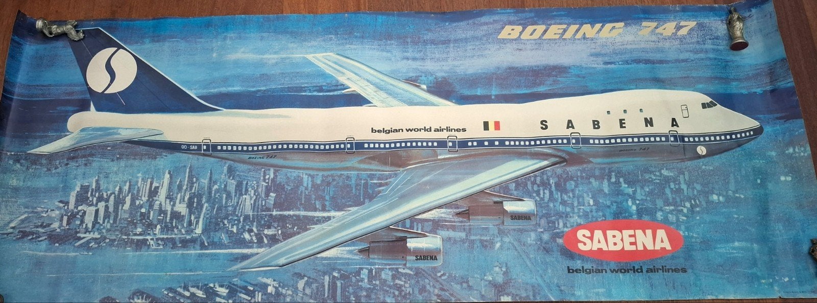 Affiche originale de la Sabena 1971, Enlèvement