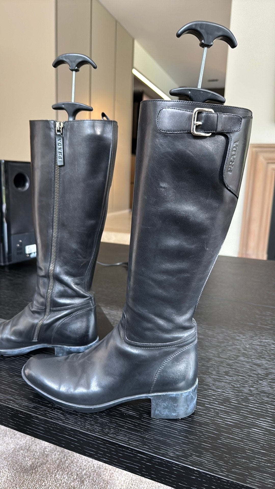 Prada laarzen 37,5, Kleding | Dames, Schoenen, Ophalen, Zo goed als nieuw