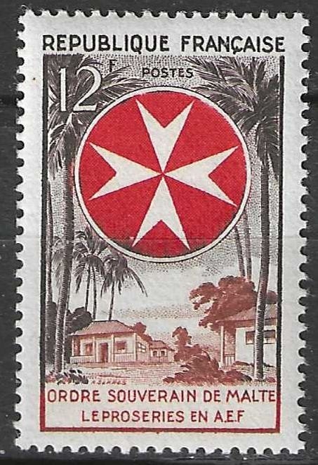 France 1956 - Yvert 1062 - Ordre de Malte (PF), Envoi, Non oblitéré