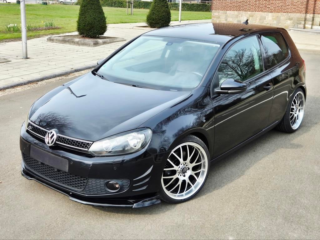 Mooie Volkswagen Golf 6 R Line DSG 160PK Leder/Navi, Euro 5, Stof, Zwart, Zwart