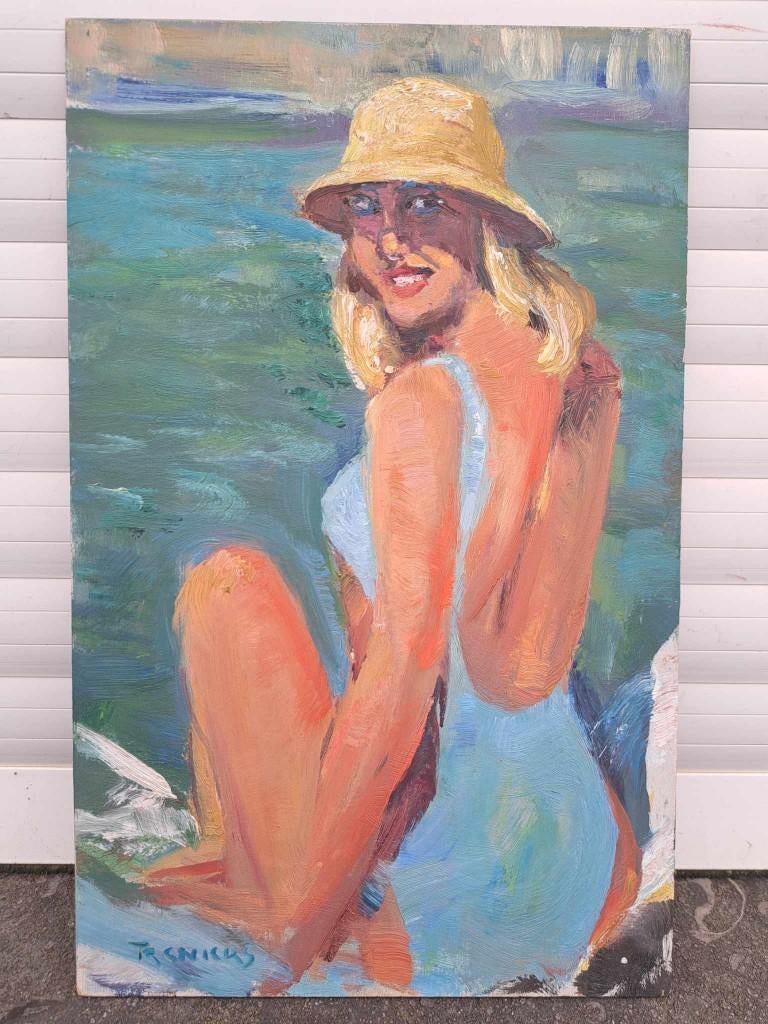 Huile sur panneau signe Tony reniers, Antiquités & Art, Enlèvement ou Envoi