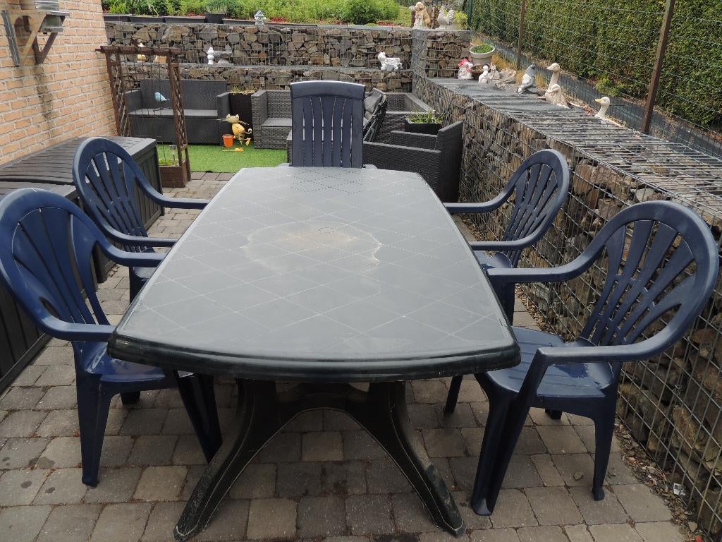 Ensemble de jardin 6 pièces - table et chaises, Enlèvement