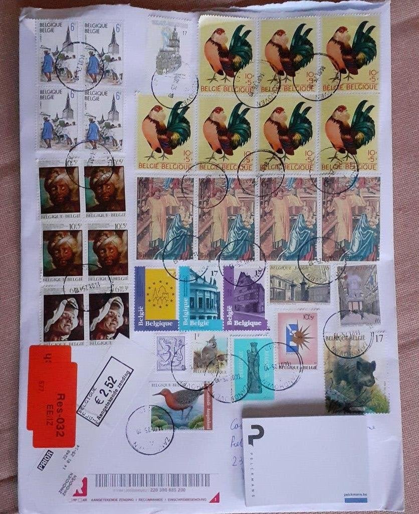 kleine verzameling postzegels, Enlèvement ou Envoi, Oblitéré