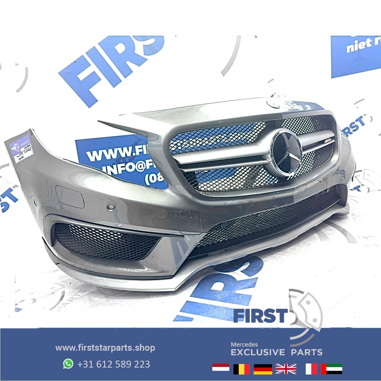 W156 X156 GLA 45 AMG VOORBUMPER COMPLEET GLA45 BUMPER + GRIL, Utilisé, -, Avant, -