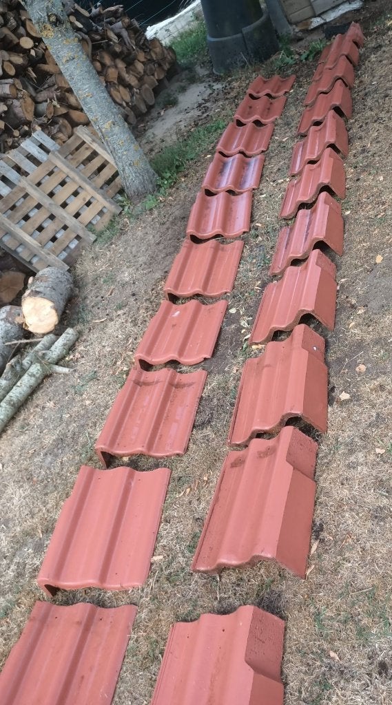 rode beton sneldek gevelpannen uni modulair RBB kantpan € 10, Doe-het-zelf en Bouw, Dakpannen en Dakbedekking, Ophalen, Steen of Klei