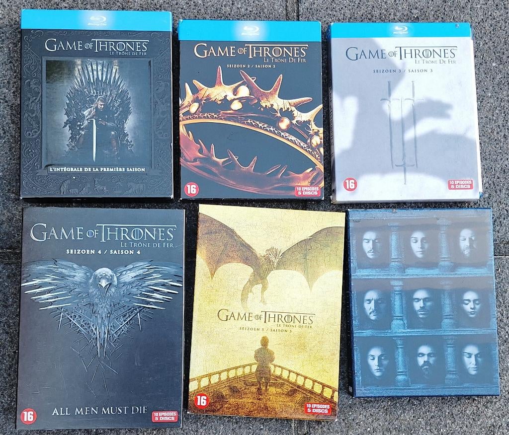 6 coffrets intégrale saisons Game of thrones, Enlèvement, Comme neuf