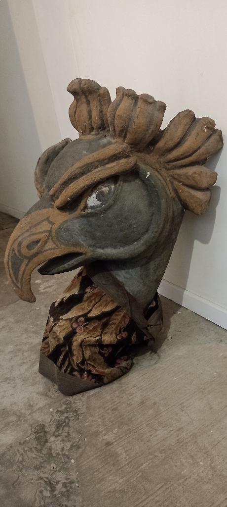Sculpture papier mâché ancienne, Griffon Carnaval - 80x50x50, Enlèvement