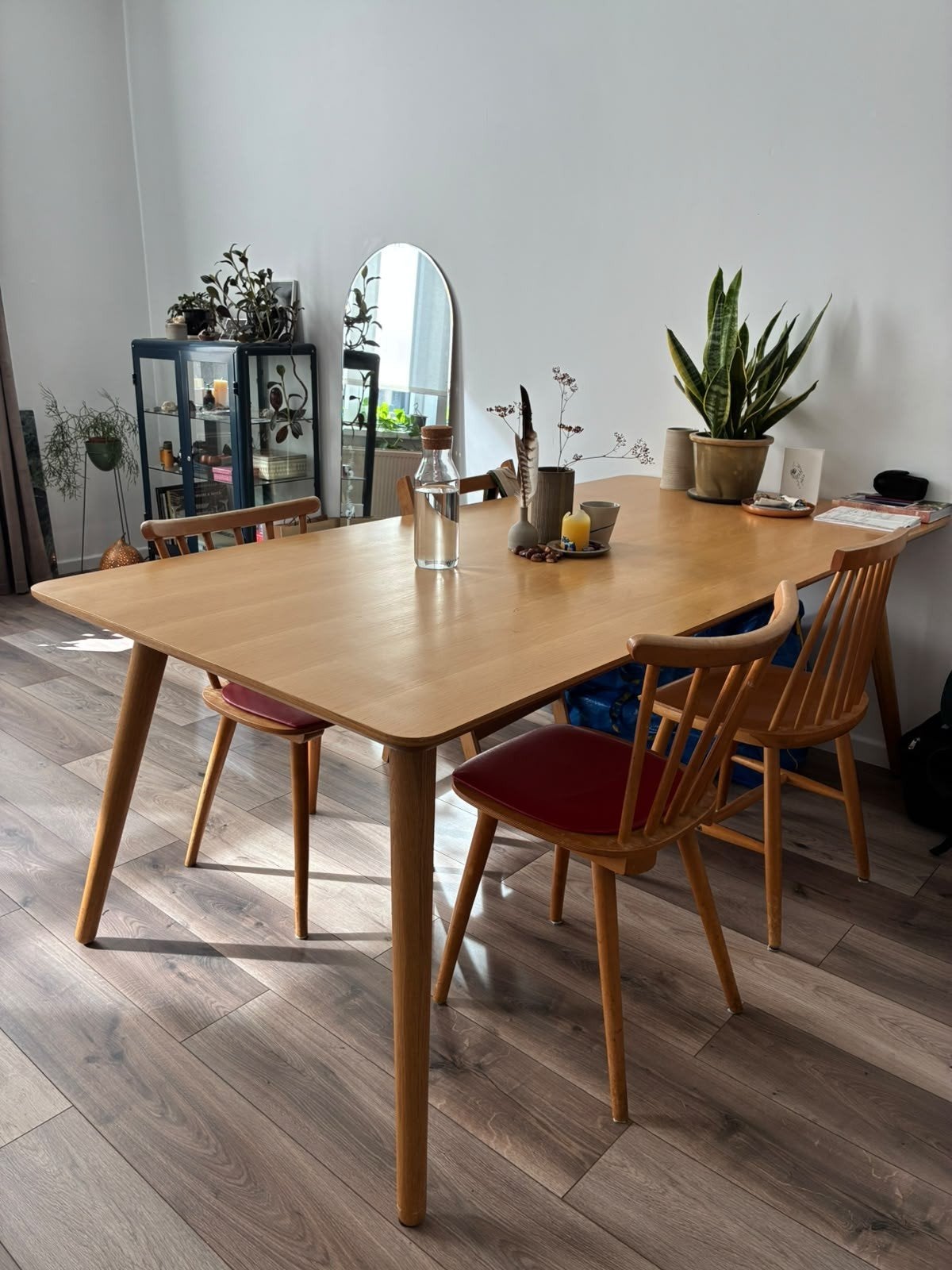 Mooie eiken tafel van ´The sofa company´. 2m lang, 1m breed., Enlèvement, Utilisé, 50 à 100 cm, Chêne